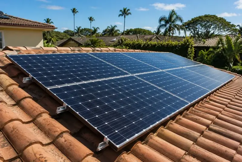 Installation de panneaux solaires à la Brée-les-Bains